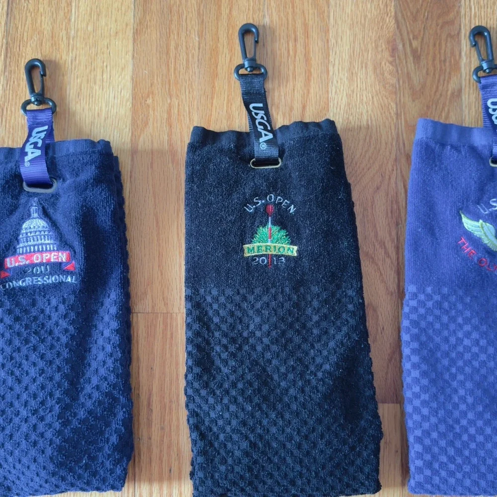 6 U.S. OPEN Golf Towels 2011-2016‎ USGA MEMBER Cloth Clip Oakmont Chambers Bay